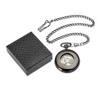 Genérico Pocket Watch for Men, Classic Mechanical Timepiece, (35cm/13.78 Inches) Portable Wind-Up Pocket Watch with Chain, Elegant Jewelry Gift, (Size, Silver) for Boyfriends