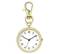 Genérico Pocket Watch, Key Chain Watch, Silent Movement Compact Size Stainless Steel Modern Look Lightweight Build, Portable Clock for Home, Workplace, School, Backpack, Men