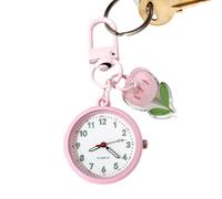Genérico Pocket Watch Keychain, Fashion Luminous Charm, 2x1 Inches Mini Cartoon Clock, Portable Timepiece with, Stylish Bag Accessory with Modern Design, Everyday Gear for Women Girls Children