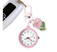 Genérico Pocket Watch Keychain Quartz - Pocket Watch For Women | Fashion Luminous Portable | Mini Cartoon Clock Bag Charm For Women Girls Children Bag Purse Backpack Handbag Everyday Travels