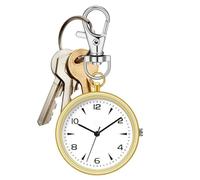 Genérico Pocket Watch, Round Key Chain Clip, Unisex portátil Quiet Clock, compacto y ligero diseño, 3,23 x 1,57 x 0,28 pulgadas, ideal para el hogar, el trabajo, la escuela, el viaje, el exterior, el