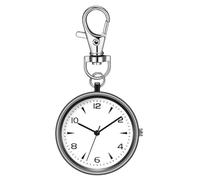 Genérico Pocket Watch, Round Key Chain Clip, Unisex portátil Quiet Clock, compacto y ligero diseño, 3,23 x 1,57 x 0,28 pulgadas, ideal para el hogar, el trabajo, la escuela, el viaje, el exterior, el
