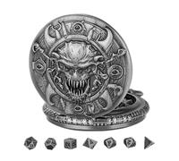 Genérico Pocket Watch Shell - Antique Style Metal Case Cover, Durable Protective Display Holder, Compact Storage for Jewelry & Accessories | Board Games, Dice Carry, Collectibles, Portable