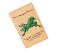 Generico Pocket Year Of The Horse, 2D Acrylic Encouragement Souvenir, 10 x 8 cm, Inspirational Card, Horse Theme Keepsake, Compact Decorative Design, For Kids Teens Adults Students Home Travel Work