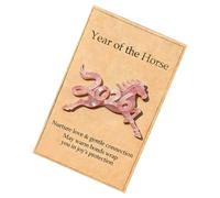 Generico Pocket Year Of The Horse, 2D Acrylic Encouragement Souvenir, 10 x 8 cm, Inspirational Card, Horse Theme Keepsake, Compact Decorative Design, For Kids Teens Adults Students Home Travel Work