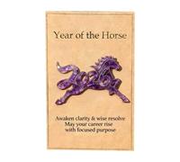 Generico Pocket Year Of The Horse, 2D Acrylic Encouragement Souvenir, 10 x 8 cm, Inspirational Card, Horse Theme Keepsake, Compact Decorative Design, For Kids Teens Adults Students Home Travel Work