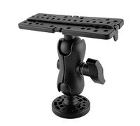 Genérico Poder del Fish Finder - Sonar Holder | Finder De Pescado Giratorio | Placa De Montaje De Bola Para Pesca En Barco | Accesorio De Balsa Ajustable, Soporte De Rotación Universal para