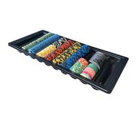 Genérico Poker Chip Case - Poker Chip Tray Dealer Holder | casinno Tokens Holding Tray | Dealer Table Chips Plate | Betting Tokens Supporting Boards For Casinos, Home Playing Board Games Accessory