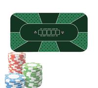 Genérico Poker Table Mat - Large 120x60cm Rubber Game Table Cover | Anti-Slip Card & Chip | Durable Poker Tables Top For Nights, Fundraisers, Parties, Texas Hold’em & Board Games