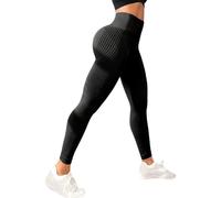 Genérico Polainas Anticelulíticas For Mujer, Pantalones De Compresión con Control De Barriga, Mallas De Levantamiento De Glúteos For Entrenamiento(Black,XL)