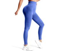 Genérico Polainas Anticelulíticas For Mujer, Pantalones De Compresión con Control De Barriga, Mallas De Levantamiento De Glúteos For Entrenamiento(Blue,L)