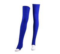 Genérico Polainas bajas Leg Knit Over The Knee Extra Long Winter Soft Thick Thigh High Footless Socks For Women Polainas Nieve Hombre, azul, Talla única