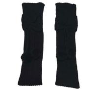 Genérico Polainas niño niña bebé niñas lindo Bowknot pompom Knit Leg Middle Knee Boot Socks Cuffs Toppers Polainas Mujer Danza, Le Noir, Talla única
