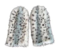 Genérico Polainas Peludas para Mujeres,Calentadores de Piernas Acolchados con Estampado de Leopardo,Cubierta para Botas de Polainas Peludas | para Jovenes Novia Esposa Hermana Viajes Compras