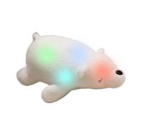 Genérico Polar Bear Plush, LED Stuffed Animal, Soft Glowing Pillow, Colorful Night Light Plush Toy, Hugging Doll for Kids, Cute Home Decor Companion for Bedtime & Bedroom Display