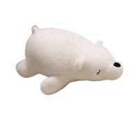 Genérico Polar Bear Plush, LED Stuffed Toy, Soft Fabric Cozy Companion Lightweight Bright Colors Portable Huggable, Plush Pillow for Kids Adults Home Present, 13.78x7.87Inches, White