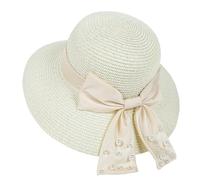 Genérico Polar Infantil para Mujeres, Gorra Plegable, Sombreros de Playa de Verano con Borde Ancho, Sombrero al aire libre Transpirable, blanco, Talla única