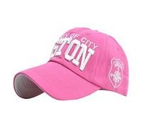 Genérico Polar Topee Denim bordado angustia ajustable Hombres Letra Béisbol Cap Mujeres Sombreros de Béisbol Gorras de Béisbol Gorro de Pelo Satén, rosa fuerte, Talla única