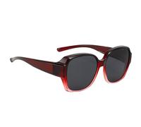 Generico Polarized Fit Over Glasses Sunglasses | Fitover Wrap Around Eyewear For Men Women | UV Protection Square Shades For Driving And Other Purpose, D, riferimento alla descrizione