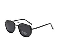 Generico Polarized Sun Glasses, Square Frame Sunglasses, Lightweight UV Protection Eyewear, Stylish Comfortable Design for Men, Outdoor Travel, Beach, Festivals, Parties, Vacation Photoshoots, Negro