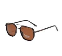 Generico Polarized Sun Glasses, Square Frame Sunglasses, Lightweight UV Protection Eyewear, Stylish Comfortable Design for Men, Outdoor Travel, Beach, Festivals, Parties, Vacation Photoshoots, marrón