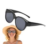 Genérico Polarized Sunglasses, protección antiglare Eyewear, Lightweight Comfortable Sport Shades Men and Women, for Driving, Fishing, Cycling, Running, Beach, Golf, Hiking, Travel, Negro brillante