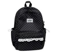 Genérico Polka Dot Backpack Lace Backpack Y2k Aesthetic Large Laptop Daypack (Black,Without charm)