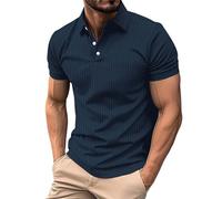 Generico Polo de hombre de manga corta elegante de verano Camisetas Polos Cuello Casual Golf Business Poloshirt T-Shirt Camisetas Trabajo Hombre Estampados a la moda, Marina Militare-c, Medium
