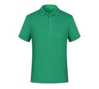 Genérico Polo Hombre Cuello Reverso Bolsillo Cultura Publicidad Manga Corta Camiseta Empresa Trabajo Top Liso para Hombres y Mujeres, verde, 4XL