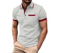 Generico Polo hombre manga larga & corta camisetas deportivas tenis golf camiseta básica Poloshirt camiseta hombre Polo de hombre diseño suelto, Grey-5, XXXL
