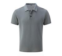 Genérico Polo Manga Corta Hombre - Camisa Hombre Manga Corta Cuello Solapa Botones hacia Arriba Deportiva Color Sólido
