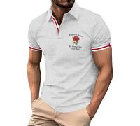 Genérico Poloshirt Hombre 3D Caballero de San Jorge Clásico San Jorge Day Camiseta de manga corta con cuello abotonado Transpirable Ligero para Primavera-Verano Fiesta Tenis Golf Business Trabajo