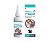 Genérico Polvo Auricular para Perros,60g Eliminación Suave De Pelo Y Control Olores,Polvo Eliminador de Pelo de Oreja Canina | para Perros Gatos Hámsteres Otros Animales Pequeños