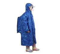Genérico Poncho De Lluvia Largo De Doble para Niños Grandes Y Adolescentes Impermeable con Capucha De Tamaño para Niños Y Niñas Actividades Escolares Al Libre (Blue 3XL)
