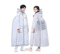 Genérico Poncho De Lluvia para NiñOs NiñAs,Poncho Impermeable Grueso con Botones De Color Liso para NiñOs Y NiñAs Primavera Verano Y OtoñO
