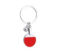 Genérico Pong Keychain - Sports Bag Ornament Pendant For Table Tennis Lovers | Zinc Alloy With Stylish Design, Pong Racquet Bat Key Holder Keyring For Family, Friends, Car, Backpack, School
