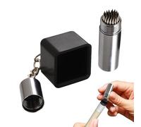 Genérico Pool Chalk Holder, 2 in 1 Cue Scuffer Tool Set, Portable Billiard Chalk Case, Cue Maintenance System, Compact Holder with Modern Style, Game Room Accessory for Training