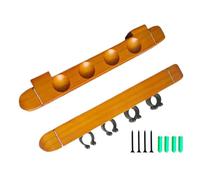 Genérico Pool Cue Rack,4 Cue Clips 27x3x3cm Hardwood Pool Cues Set Holder -Space-Maximizing Poool Wood Wall Rack, Hardwood Poool Set Holder, Billiard Supplies For Pools Cues Sets, Pools Sticks, Wall