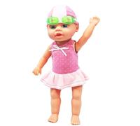 Genérico Pool Doll - Muñeca con articulaciones móviles | Juguete Impermeable para la Hora del baño para niños, muñeca interactiva para Piscina y Playa, Funciona con Pilas, 33 cm, 1 ud.