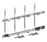 Genérico Pool Fence Hooks, Heavy Duty Hanging Tool for Pool Equipment, 4-Pack Multi-Purpose Organizer for Skimmer Nets, Leaf Rakes, Brushes, Hoses, Poolside Storage Use, 8.5x2.99 Inches