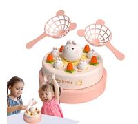Generico Pop Out And Catch Game, 7.28x7.28x4.92 Inches Bunny Musical Rotate Bounce Catch Game - Educational Interactive Activity For Boys Girls Birthday Travel Classroom Camping Backyard