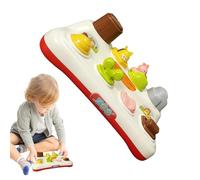 Genérico Pop out Animal Toddler Toy, Cause-and-Effect Electric Toy, Sound and Light Interactive, Early Development Learning Activity, 9.92x5.12x4.92 Inches, for Home School Nursery