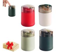 Genérico Pop-Up Automatic Toothpick Dispenser, Luxury Push Button Toothpick Holder, Portable Household Press Type Toothpicks Jar for Home Living Room Kitchen Restaurant