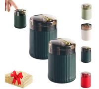 Genérico Pop-Up Automatic Toothpick Dispenser, Luxury Push Button Toothpick Holder, Portable Household Press Type Toothpicks Jar for Home Living Room Kitchen Restaurant