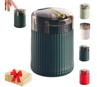 Genérico Pop-Up Automatic Toothpick Dispenser, Luxury Push Button Toothpick Holder, Portable Household Press Type Toothpicks Jar for Home Living Room Kitchen Restaurant