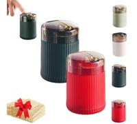 Genérico Pop-Up Automatic Toothpick Dispenser, Luxury Push Button Toothpick Holder, Portable Household Press Type Toothpicks Jar for Home Living Room Kitchen Restaurant