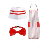 Generico Popcorn Vendor Cosplay - Carnival Outfit, Themed Dress Disfraz, Cinema Seller Uniform Fancy Party Apparel Festival Clothing Role Play Character Suit | Festive Appearance for Halloween