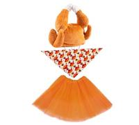 Genérico Porch Duck Outfits, Garden Geese Costume, 8.5 Inches/21 Cm Wide Fall Tutu Bib Set, Decorative Headwear Accessory, Festive Statue Clothing for Outdoor Lawn, Yard, Party, Parks, Camping Events