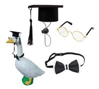 Genérico Porch Geese Graduation Outfit, Cap with Tassel Feature, Soft Fabric Yard Decoration, Classic Ceremony Costume with Modern Style, Outdoor Garden Clothes for Celebration