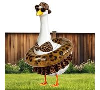 Genérico Porch Goose Outfit - Funny Summer Costume Set, Leopard Bikini Hat Sunglasses Dress Accessory, Garden Decor Wear | Goose Clothes for Porch Yard Patio Balcony Festival Party Use